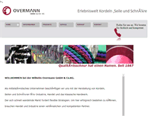 Tablet Screenshot of overmann-gmbh.de